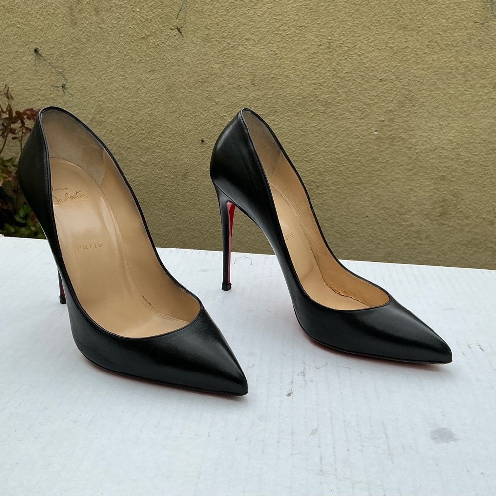 Christian Louboutin Pigalle Follies 100 Black Nappa Kid 40.5